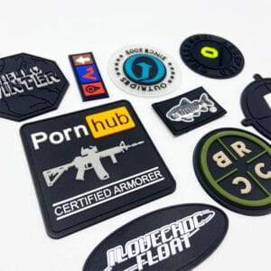 Custom Designer 3D Iron On Heat Transfer Pvc Patches Rubber Military Patch